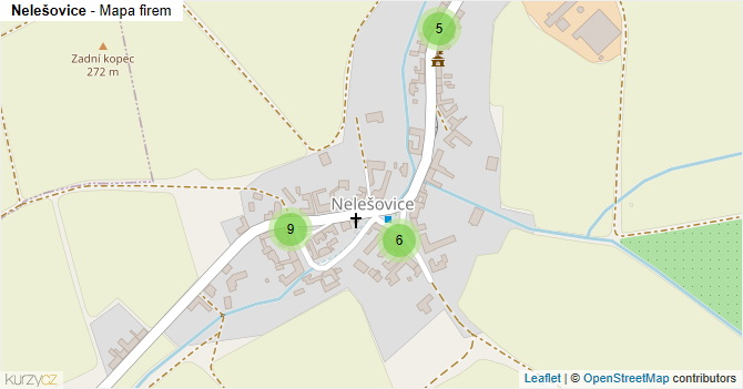 Nelešovice - mapa firem