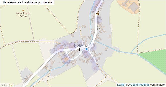 Nelešovice - mapa podnikání