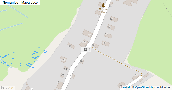 Nemanice - mapa obce