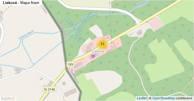 Lísková - mapa firem