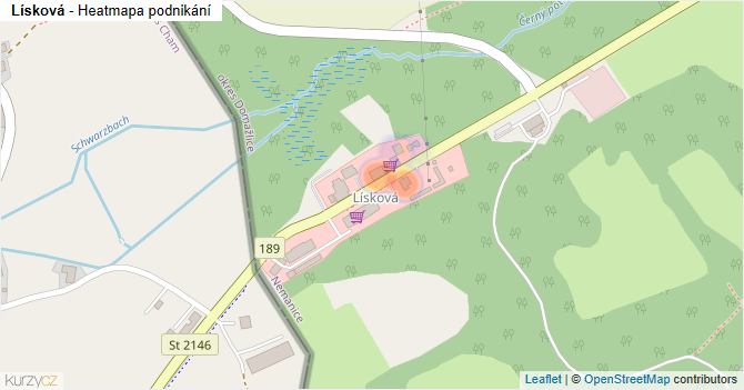 Lísková - mapa podnikání