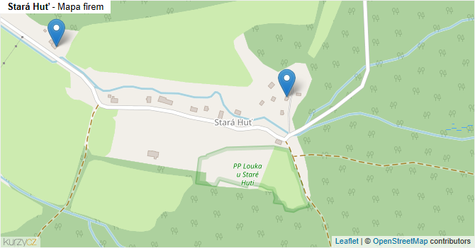 Stará Huť - mapa firem
