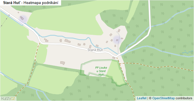 Stará Huť - mapa podnikání