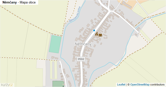 Němčany - mapa obce