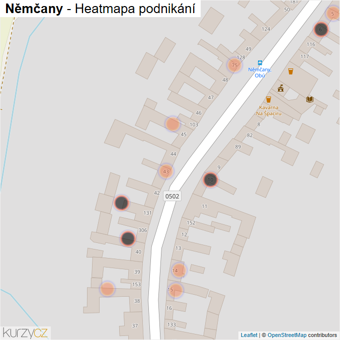 Mapa Němčany - Firmy v obci.