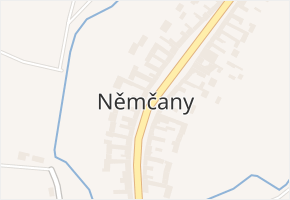 Němčany v obci Němčany - mapa části obce