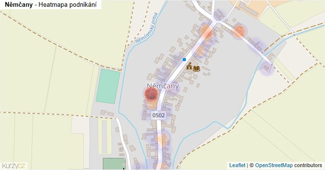 Němčany - mapa podnikání