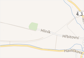 Hliník v obci Němčice nad Hanou - mapa ulice
