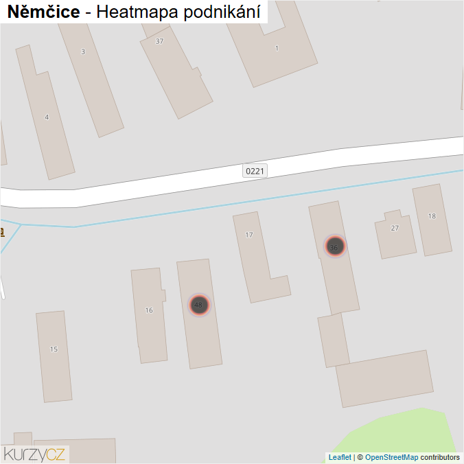 Mapa Němčice - Firmy v obci.