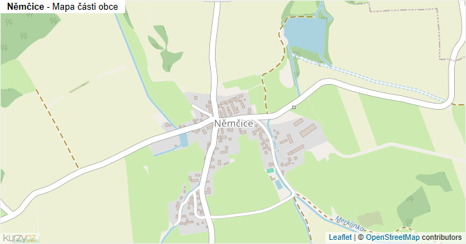 Němčice - mapa části obce