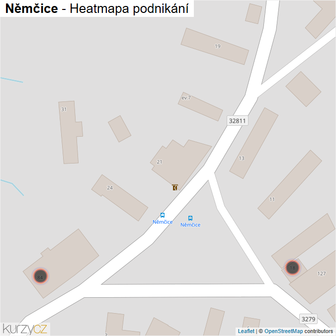 Mapa Němčice - Firmy v obci.