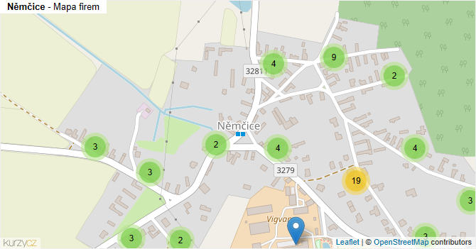 Němčice - mapa firem