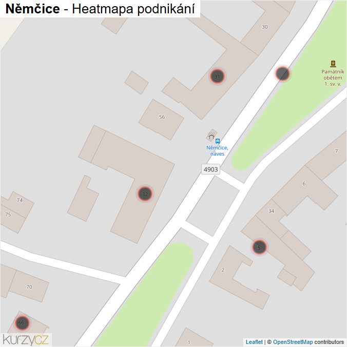 Mapa Němčice - Firmy v obci.