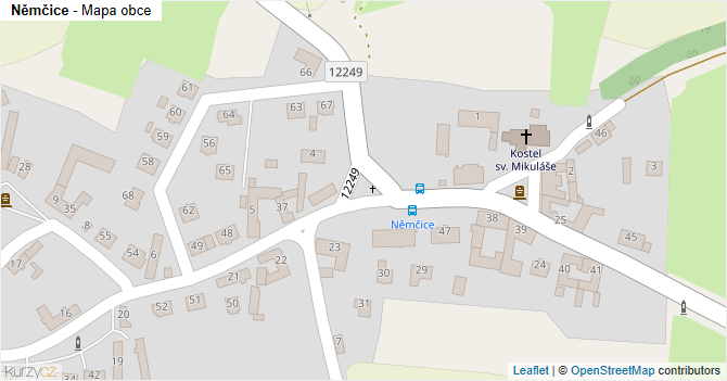 Němčice - mapa obce