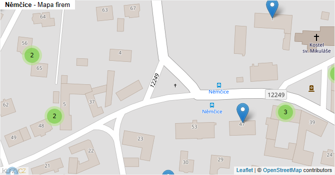 Němčice - mapa firem
