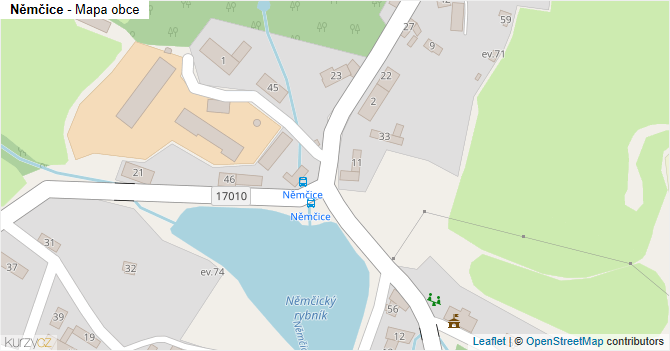 Němčice - mapa obce