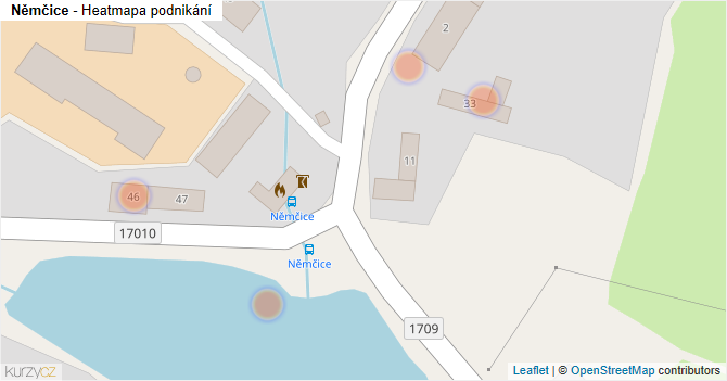Němčice - mapa podnikání