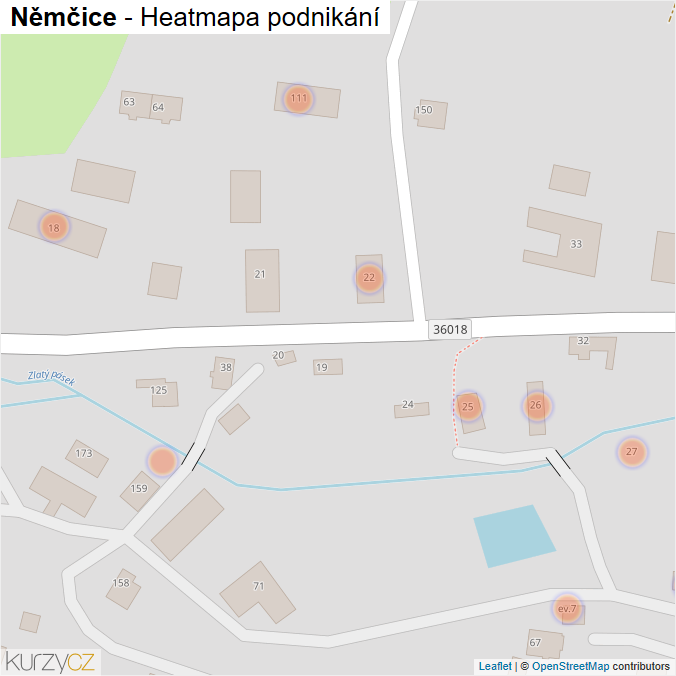 Mapa Němčice - Firmy v obci.