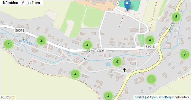 Němčice - mapa firem
