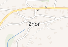 Zhoř v obci Němčice - mapa části obce