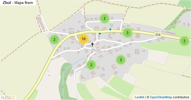 Zhoř - mapa firem