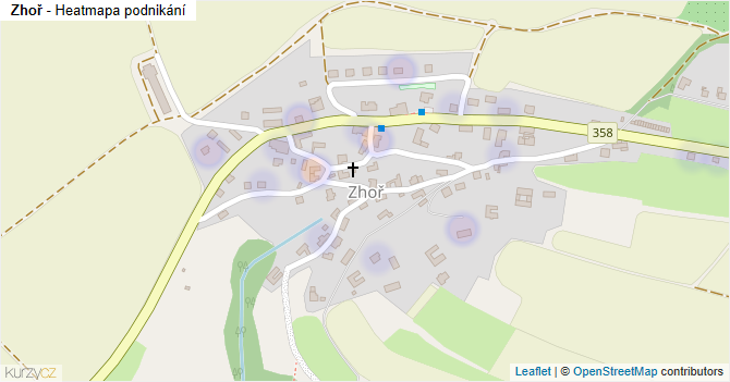 Zhoř - mapa podnikání
