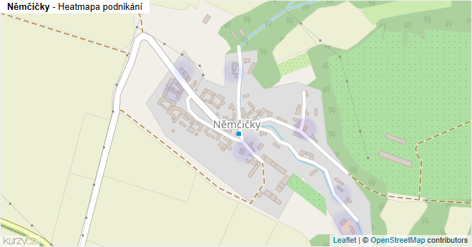 Němčičky - mapa podnikání