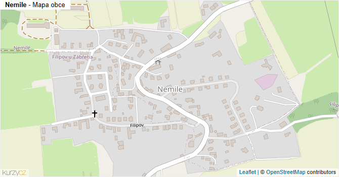 Nemile - mapa obce