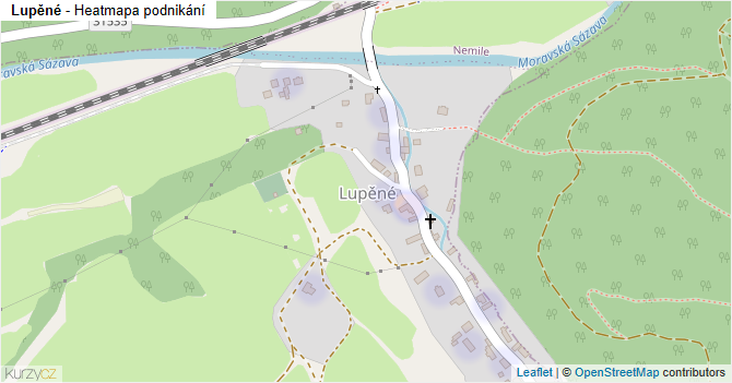 Lupěné - mapa podnikání