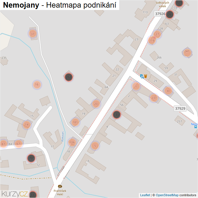 Mapa Nemojany - Firmy v obci.