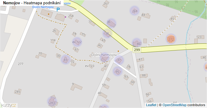 Nemojov - mapa podnikání