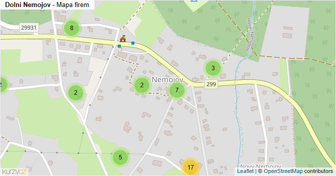 Dolní Nemojov - mapa firem