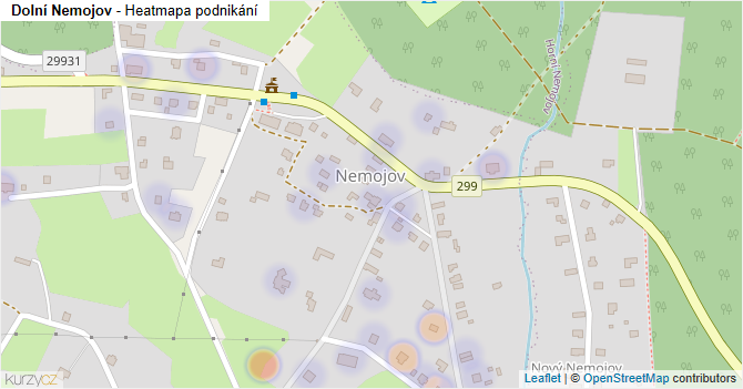 Dolní Nemojov - mapa podnikání