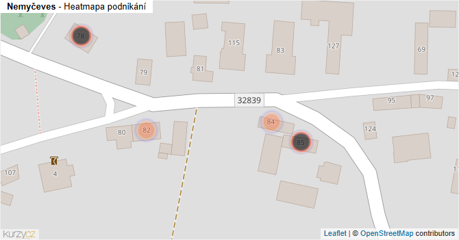 Nemyčeves - mapa podnikání