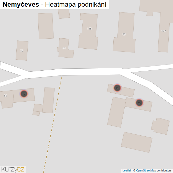 Mapa Nemyčeves - Firmy v obci.