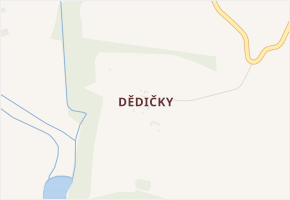 Dědičky v obci Nemyšl - mapa části obce