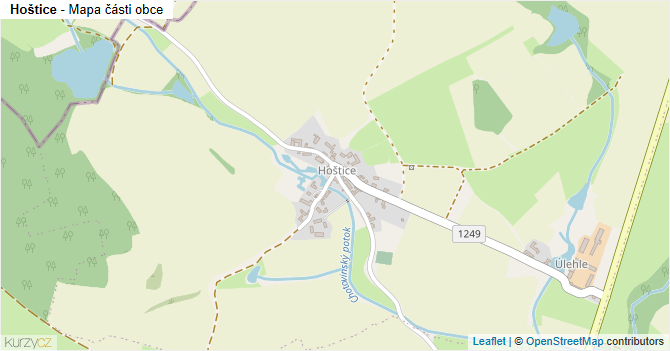 Hoštice - mapa části obce