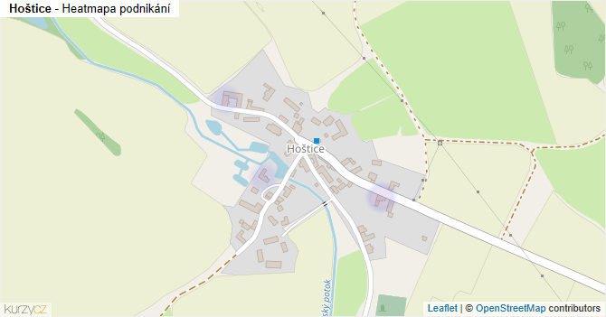 Hoštice - mapa podnikání