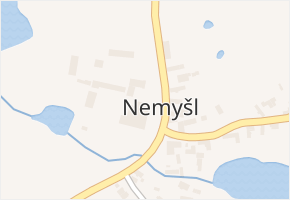 Nemyšl v obci Nemyšl - mapa části obce