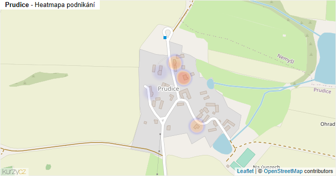Prudice - mapa podnikání