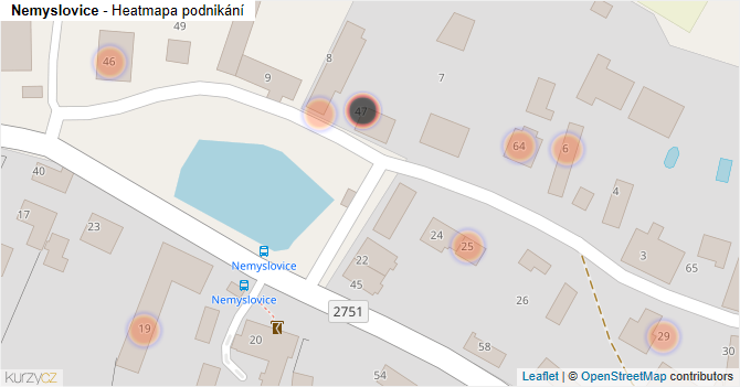 Nemyslovice - mapa podnikání