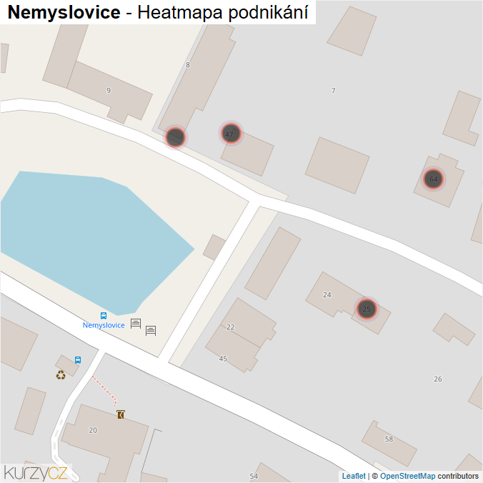 Mapa Nemyslovice - Firmy v obci.