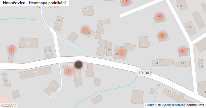 Nenačovice - mapa podnikání