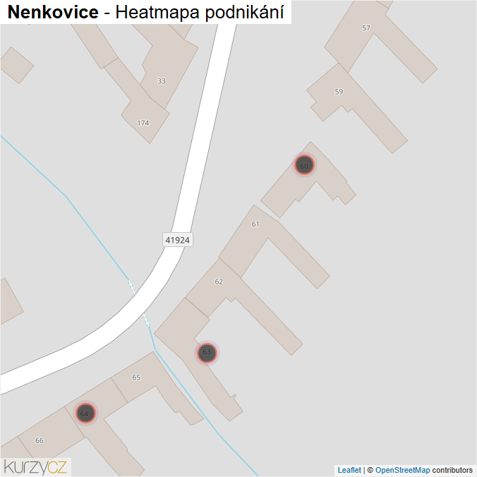Mapa Nenkovice - Firmy v obci.