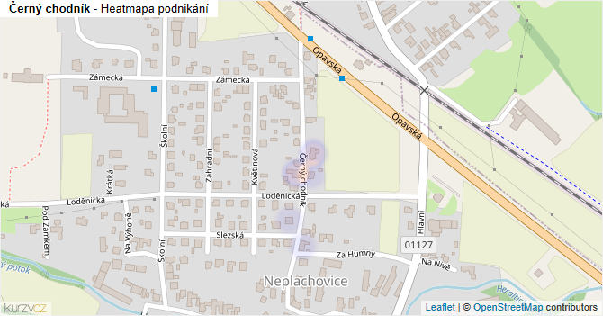 Černý chodník - mapa podnikání