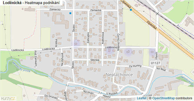 Loděnická - mapa podnikání