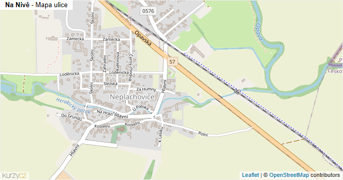 Na Nivě - mapa ulice