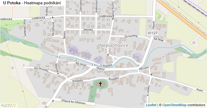 U Potoka - mapa podnikání