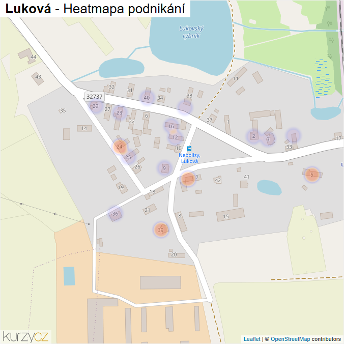 Mapa Luková - Firmy v části obce.