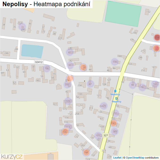 Mapa Nepolisy - Firmy v části obce.